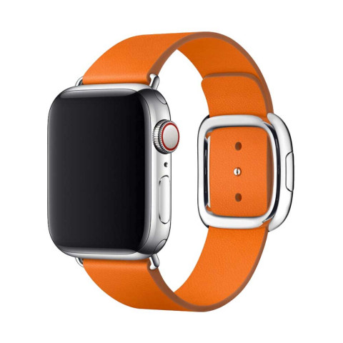 Кожаный ремешок Modern Buckle Leather на Apple Watch 38/40/41mm Silver/Sunset Кожаный ремешок Modern Buckle Leather на Apple Watch 38/40/41mm Silver/Sunset